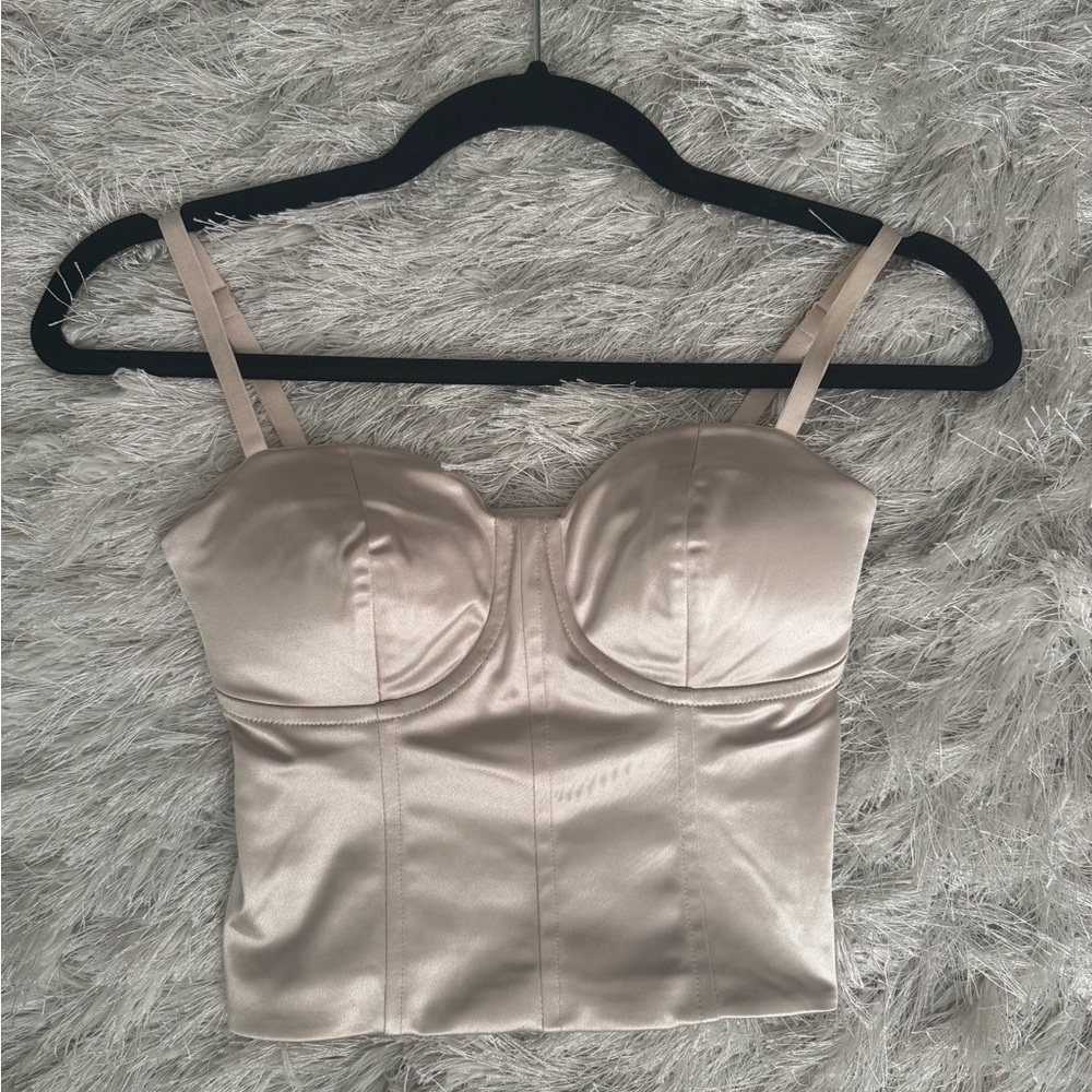 Elegant Satin Bustier Top